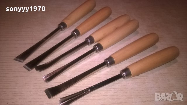 6 броя длета с различни форми за дърворезба-17см-нови, снимка 3 - Други инструменти - 25356624