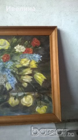 стара картина-цветя, снимка 4 - Картини - 17855971
