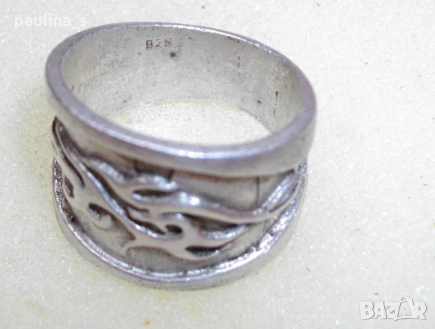 Винтидж / Масивен сребърен пръстен "Житен клас" / Антика / проба 925, снимка 4 - Пръстени - 23991049