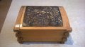 ретро дървена кутия с метален обков-1977г-22х16х11см, снимка 2