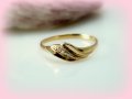 златен пръстен с цирконии -евгения- 1.87 грама/размер №61.5, снимка 4