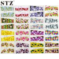 48 бр пастелни цветя татос ваденки водни стикери за нокти маникюр, снимка 2 - Продукти за маникюр - 17203280