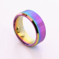 цветен стоманен пръстен, снимка 1 - Пръстени - 18699040