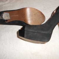 Черни високи обувки BSB номер 36 и половина , снимка 7 - Дамски елегантни обувки - 22306865