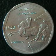 10 песо 1981, Колумбия, снимка 2 - Нумизматика и бонистика - 16327140