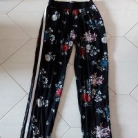 Ефирен панталон със флорални мотиви, снимка 6 - Панталони - 25710260