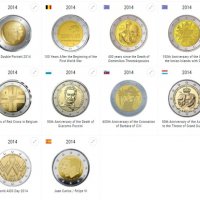 2 Евро монети (възпоменателни) емитирани 2014г, снимка 2 - Нумизматика и бонистика - 16249994