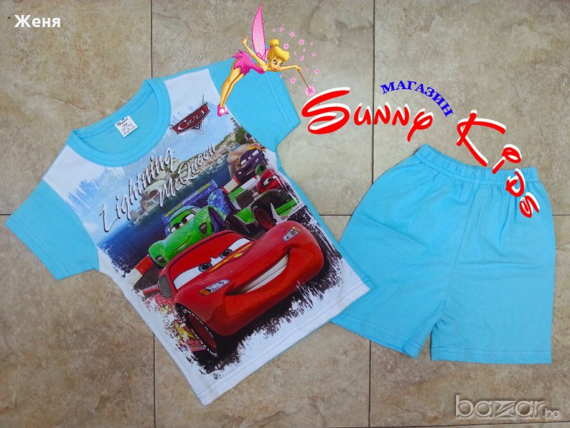 Пижама българско производство с къс ръкав " Маккуин" 104см. , снимка 1