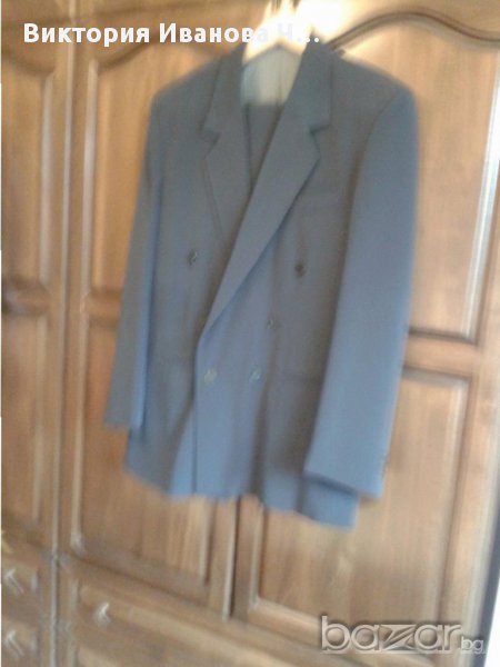 нов тъмно сив костюм от дубайска коприна 48 номер 178 - 180, снимка 1