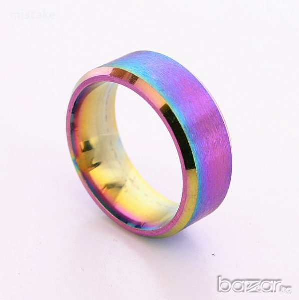 цветен стоманен пръстен, снимка 1