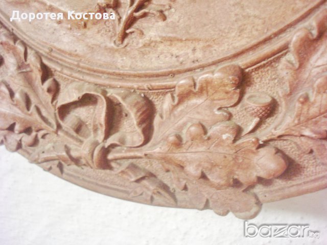 Гипсова украса с глигани, снимка 2 - Антикварни и старинни предмети - 8689691