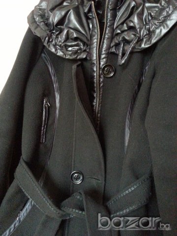 Дамско бутиково палто черно, снимка 4 - Палта, манта - 16019891