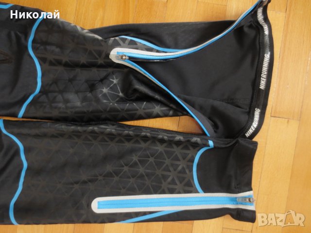 Nike Dri-Fit Running Long Tights L Black-Blue, снимка 13 - Клинове - 19065620
