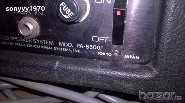 p.a. amplified loud speaker system-mod.pa-5500-tokyo japan, снимка 12 - Ресийвъри, усилватели, смесителни пултове - 19993511