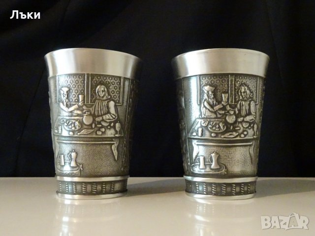 Чаша,халба от калай с Дионис,Бакхус,300 мл. , снимка 2 - Антикварни и старинни предмети - 26049127