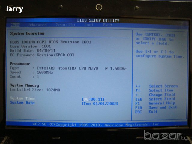 Asus Eee PC 1001HA на части, снимка 2 - Части за лаптопи - 16102102