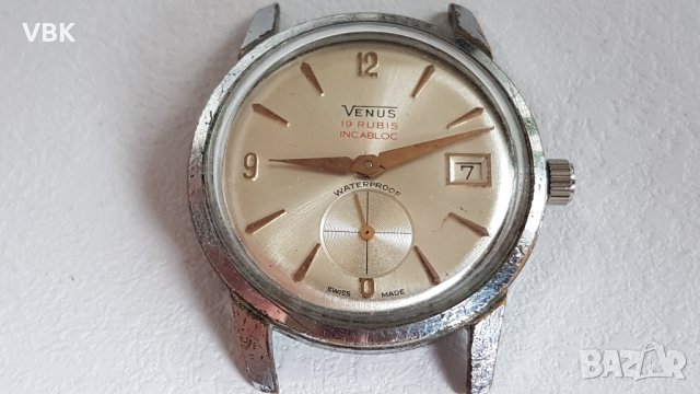  VENUS -19 jewels - Incabloc, снимка 6 - Мъжки - 24430731