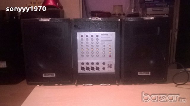 hollywood amplifier/mixer+тонколони-внос англия, снимка 7 - Ресийвъри, усилватели, смесителни пултове - 19601988