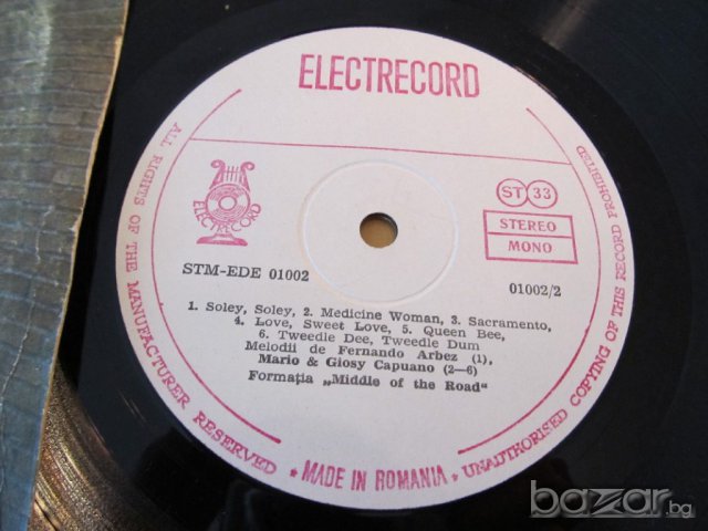 Грамофонна плоча - Middle t the road - издание 71 г. , снимка 2 - Грамофонни плочи - 15031782