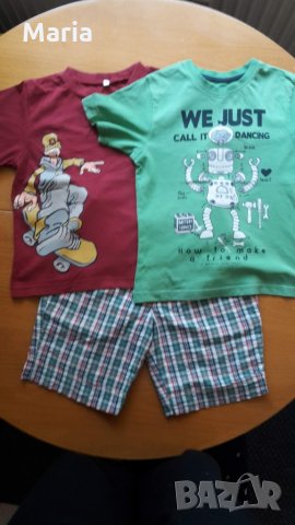 тениски, къси панталони, р. 116, под 2 лв., снимка 2 - Детски комплекти - 25659391