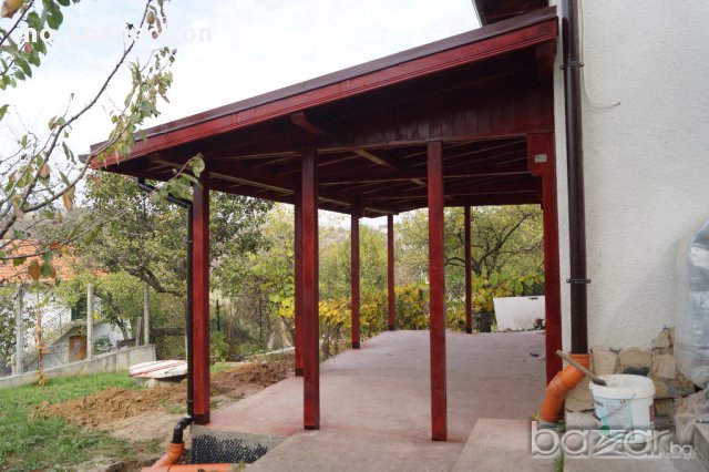 Дворни беседки, навеси от дърво, дървени гаражи и пергули., снимка 8 - Дърводелски услуги - 10334127