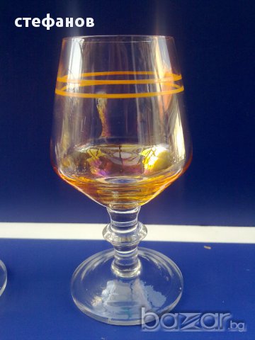   5 бр чаши калиево стъкло, снимка 3 - Чаши - 15692116