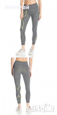 2xu mid rise compression tights W slate-lime, снимка 16 - Клинове - 24426276