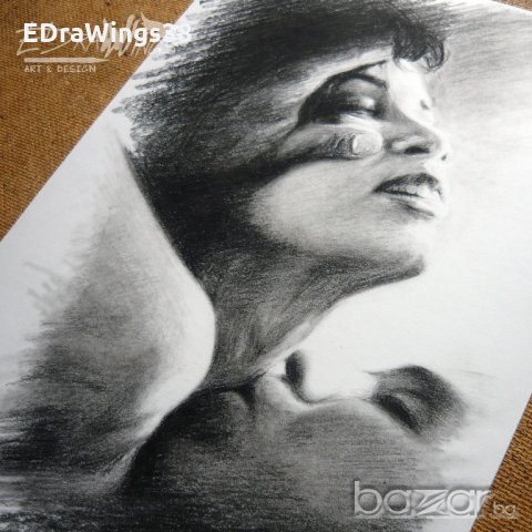 Картина - авторска графика с въглен, снимка 4 - Картини - 20884398