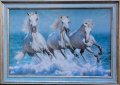 Бели коне, картина, снимка 1 - Картини - 24316263