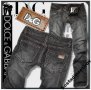 D&G Dolce and Gabbana Grey Leather Plate Мъжки Дънки размер 46 (30), снимка 1