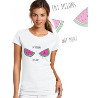 ДАМСКА ТЕНИСКА - EAT MELONS, снимка 1 - Тениски - 21824808