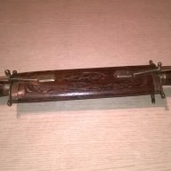 India-ретро колекция-нож и вилица в кания 45см-внос швеицария, снимка 4 - Антикварни и старинни предмети - 17725185