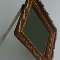 Огледало с рамка дърворезба, за гримиране, снимка 2 - Огледала - 25597751