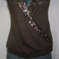 Декорирана блузка с прекръстосанa предница "LIST" / унисайз, снимка 2 - Корсети, бюстиета, топове - 15056511