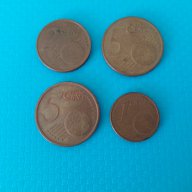 лот euro cent 5,2,1 4 броя 2002г 2005г монети, снимка 1 - Нумизматика и бонистика - 15269707