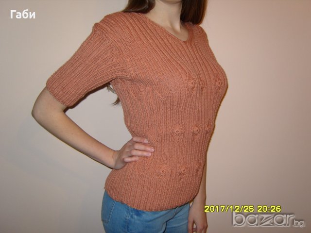 Ръчно плетена дамска блуза, снимка 3 - Блузи с дълъг ръкав и пуловери - 20252661