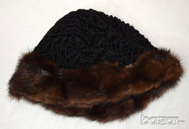 Дамска зимна кожена шапка, снимка 2 - Шапки - 19758831