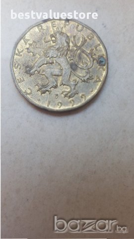 Монета 20 Чешки Крони 1999г. / 1999 20 Czech Korun Coin KM# 5, снимка 2 - Нумизматика и бонистика - 15303884
