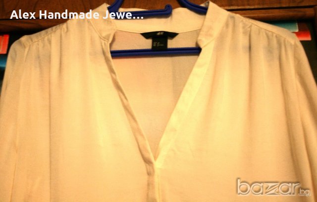 Дълга асиметрична риза H&M цвят шампанско, снимка 6 - Ризи - 19866753
