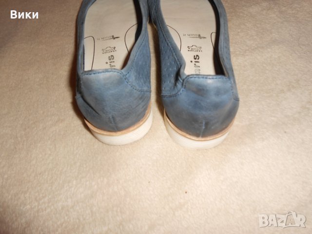 Кожени балеринки в синьо  Tamaris, снимка 10 - Дамски ежедневни обувки - 23039094