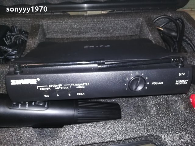 shure САМО ПРИЕМНИК С КУФАР-внос швеицария, снимка 4 - Микрофони - 22519839