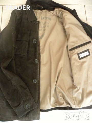 Мъжко кожено яке естествена кожа  велур, снимка 16 - Якета - 22988342