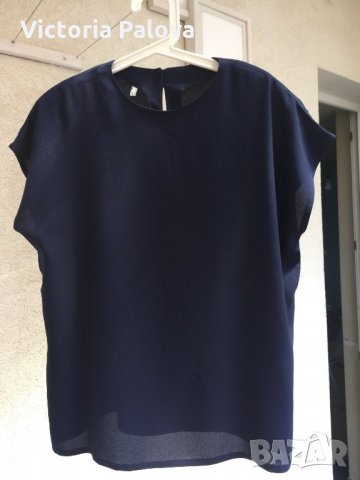 Тъмносиня красива блуза,Германия, снимка 3 - Тениски - 25796489