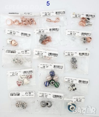НОВИ МОДЕЛИ- сребърни гривни,обеци и пръстени тип PANDORA, снимка 13 - Гривни - 23387189