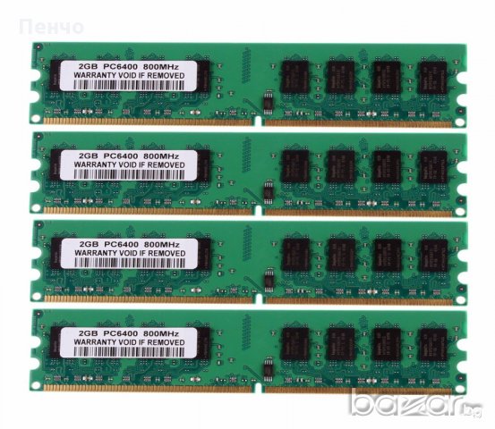 РАМ Памет за Intel 4GB 2X2GB-2Rx8-PC2-6400U-DDR2-800Mhz-240pin-DIMM-RAM-CPU-Memory-NON-ECC, снимка 11 - RAM памет - 20294913