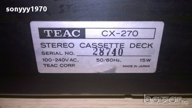 Teac deck-made in japan-внос швеицария, снимка 7 - Ресийвъри, усилватели, смесителни пултове - 12901707