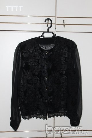 официална блуза с тюл ръкав, снимка 2 - Блузи с дълъг ръкав и пуловери - 16289833