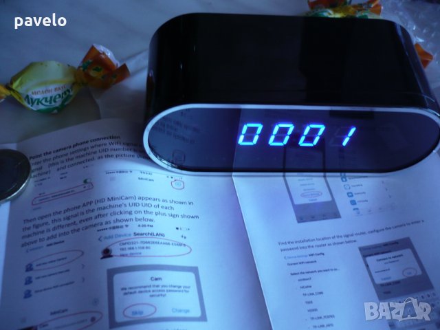 часовник с мини WiFi камера, снимка 6 - Камери - 25540520