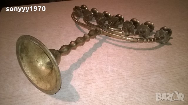 евреиски свещник-33х33х12см-внос швеция, снимка 8 - Колекции - 23431455