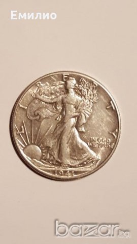 WW2 USA HALF [50c] DOLLAR 1941 Philadelphia Mint in EF condition, снимка 5 - Нумизматика и бонистика - 20878091